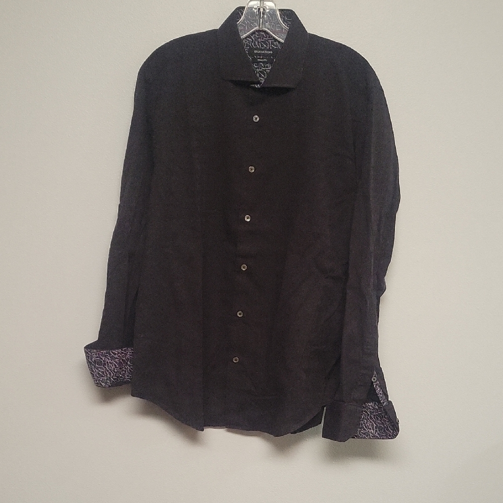 Bugatchi Geometric Patterned Shirt With Contrast … - image 1